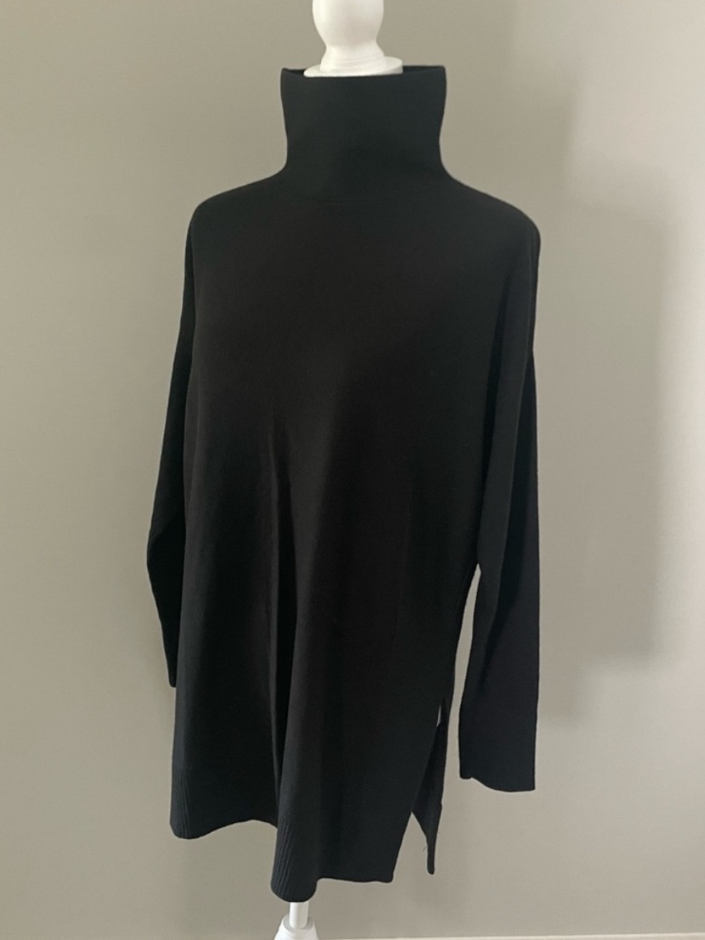 LOFT Mock Neck Tunic in Black